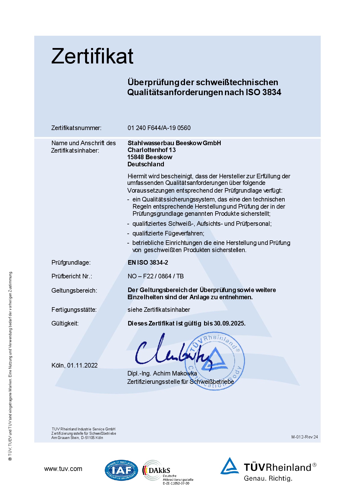 Zertifikat 3834_2_DE_Gültig bis 09.2025